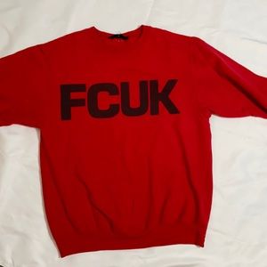 FCUK UO exclusive logo crew neck sweatshirt